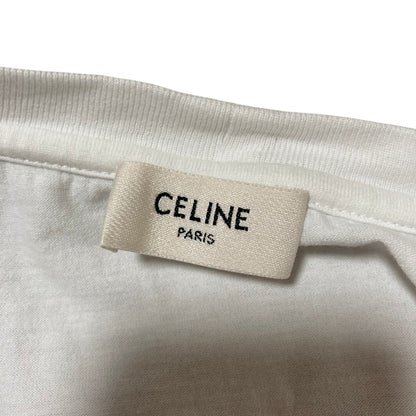 セリーヌ 刺繍コットン半袖Tシャツ