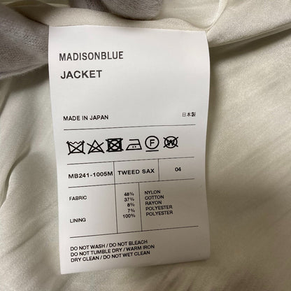 マディソンブルー ツイードジップアップジャケット