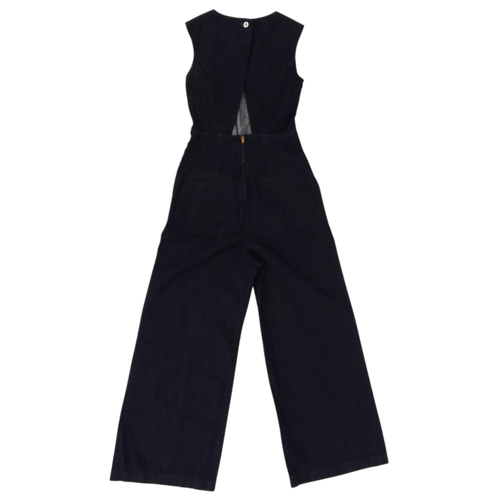 マウジー BACK SLIT DENIM オールインワン