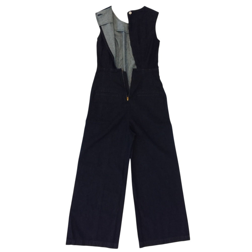 マウジー BACK SLIT DENIM オールインワン