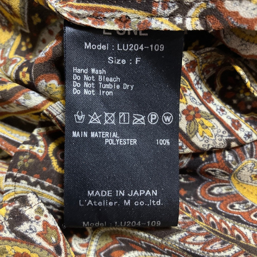 リュンヌ ペイズリー柄長袖ブラウス