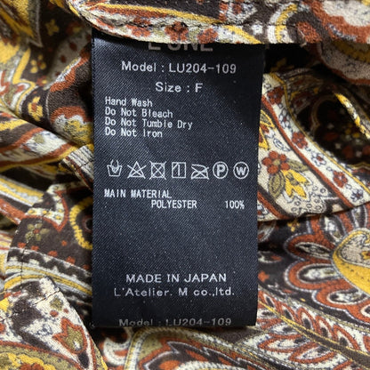 リュンヌ ペイズリー柄長袖ブラウス