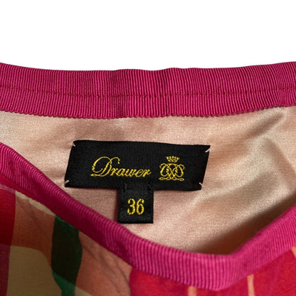 Drawer ブロックチェックアシンメトリースカート