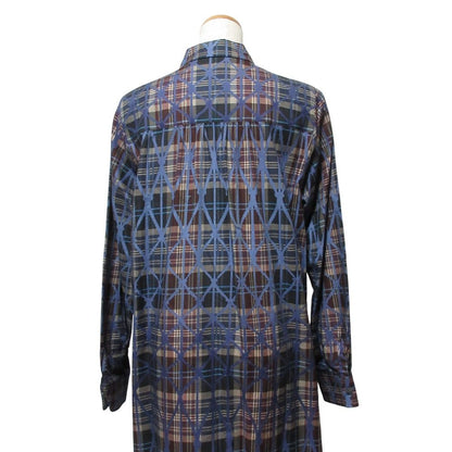 ダーマコレクション チェックロングシャツワンピース