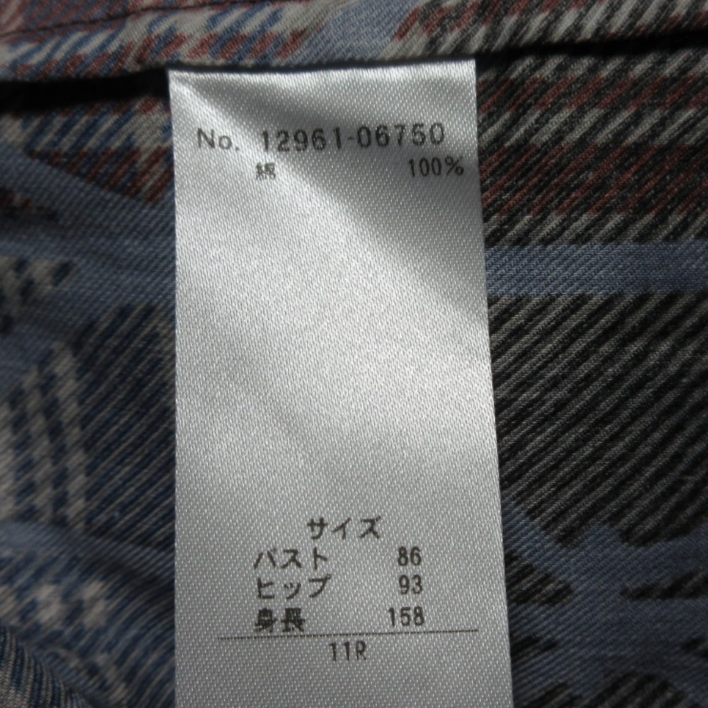 ダーマコレクション チェックロングシャツワンピース