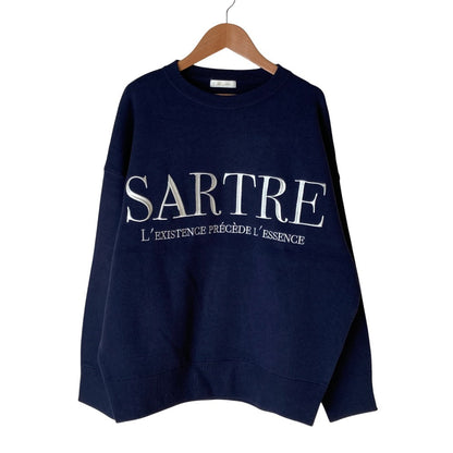 ラウンジドレス 刺繍ロゴニット