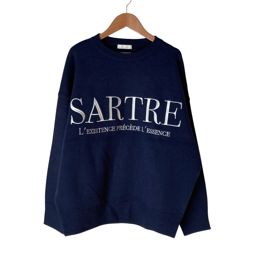 ラウンジドレス 刺繍ロゴニット