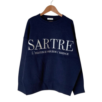 ラウンジドレス 刺繍ロゴニット