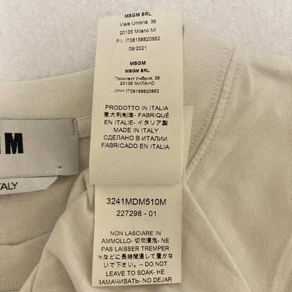 エムエスジーエム ロゴプリント コットン半袖Tシャツ