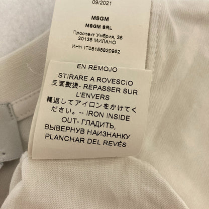 エムエスジーエム ロゴプリント コットン半袖Tシャツ