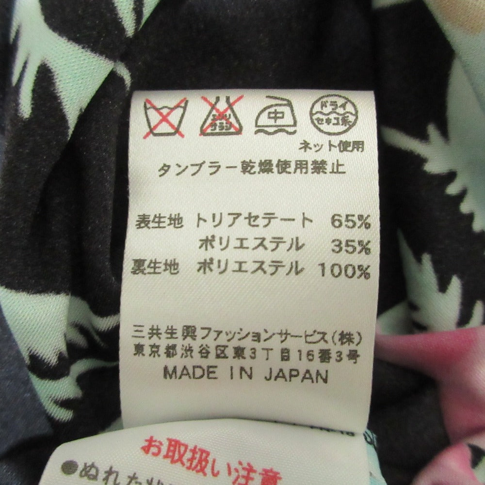 レオナールファッション フラワープリントカンカンストレッチワンピース