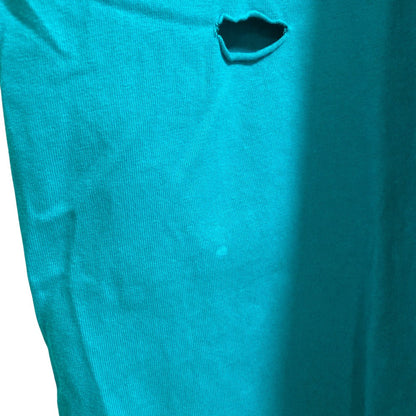 バレンシアガ ロゴプリント デストロイ加工Tシャツ