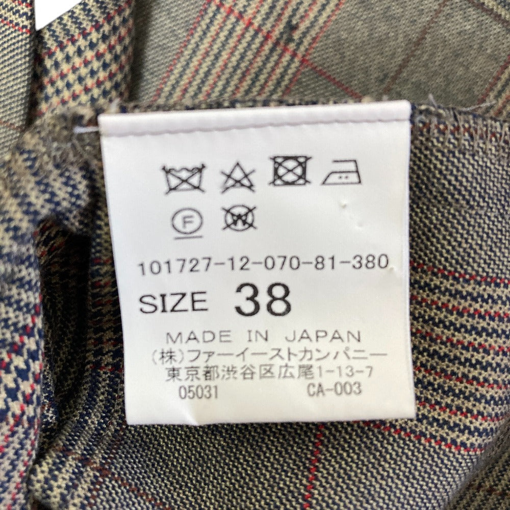 アナイ グレンチェックウールスラックス