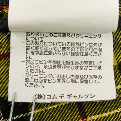 コムデギャルソン チェック柄ウール変形ラップパンツ