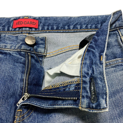 レッドカードデニムテーパードデニムパンツ