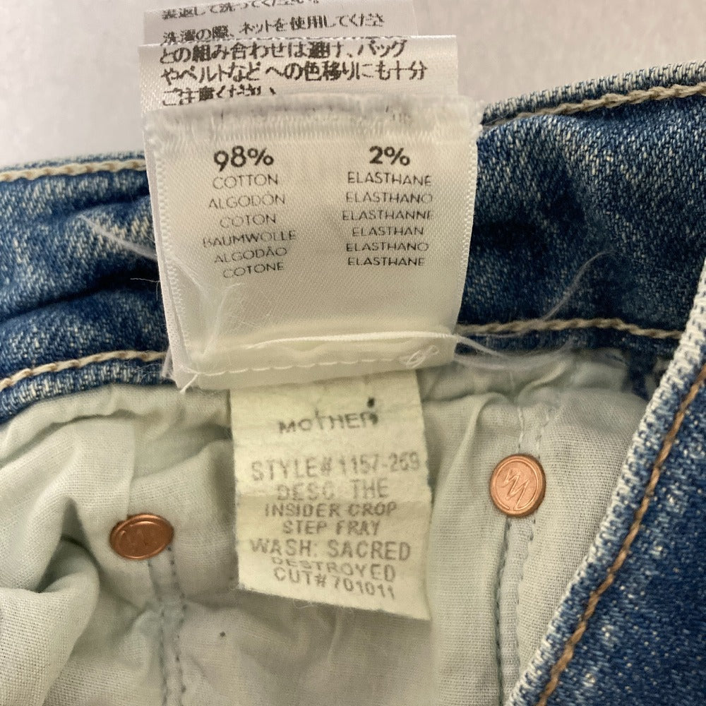 マザー INSIDER CROP STEP FRAY デニムパンツ