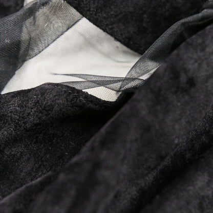 フェティコ VELOUR SHEER CUT HEM DRESS ベロアワンピース