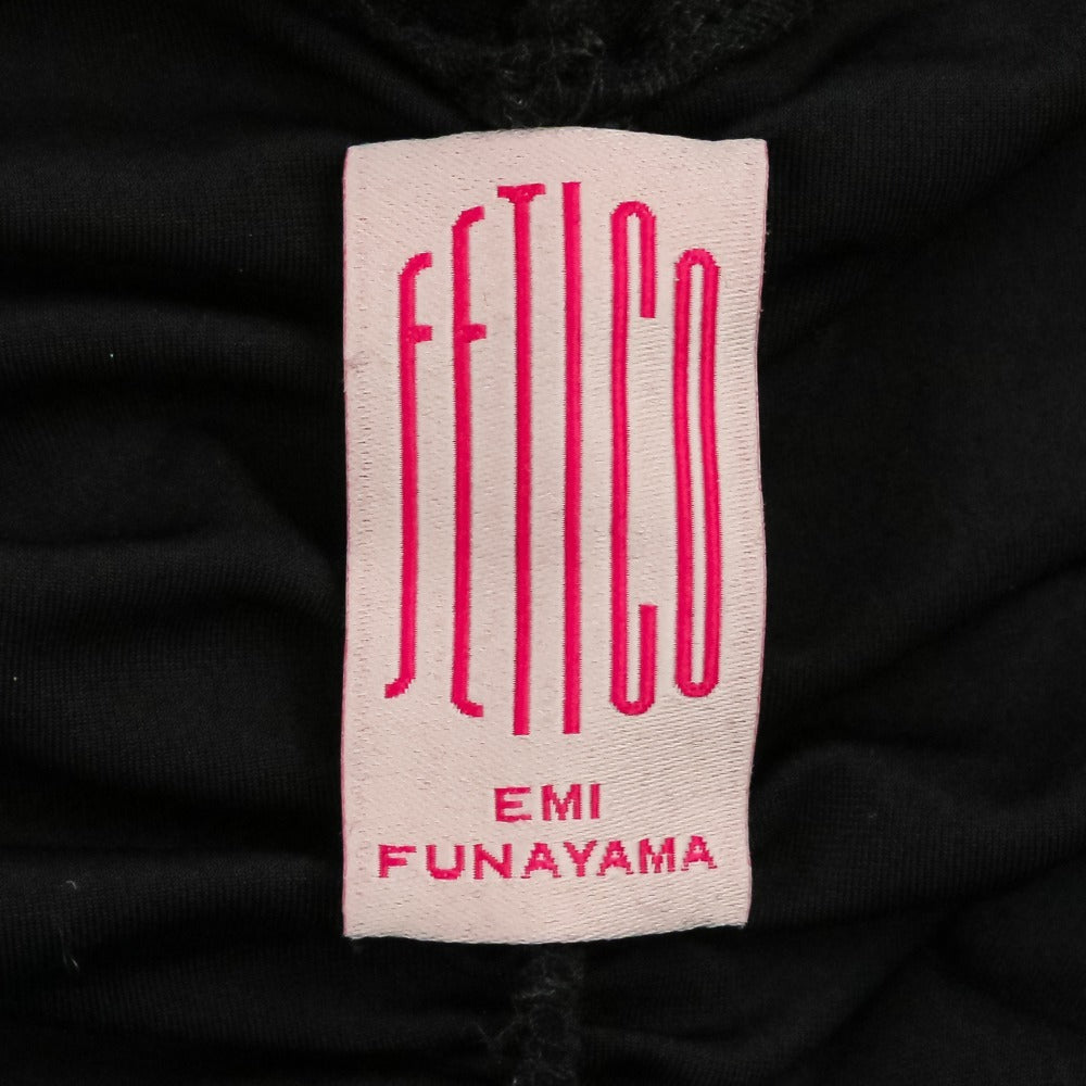 フェティコ VELOUR SHEER CUT HEM DRESS ベロアワンピース