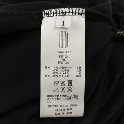 フェティコ VELOUR SHEER CUT HEM DRESS ベロアワンピース