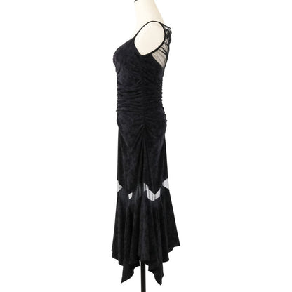 フェティコ VELOUR SHEER CUT HEM DRESS ベロアワンピース