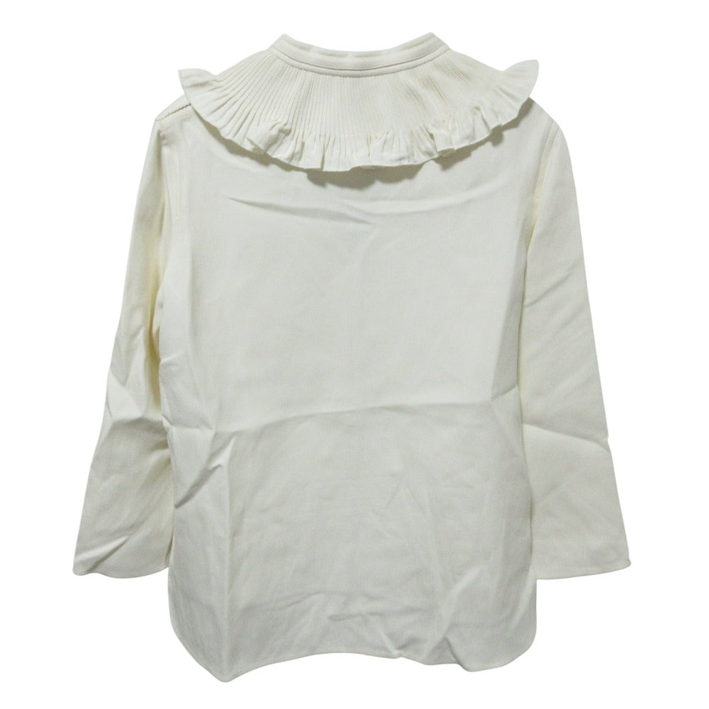 エルメス シルクプリーツカラーブラウス