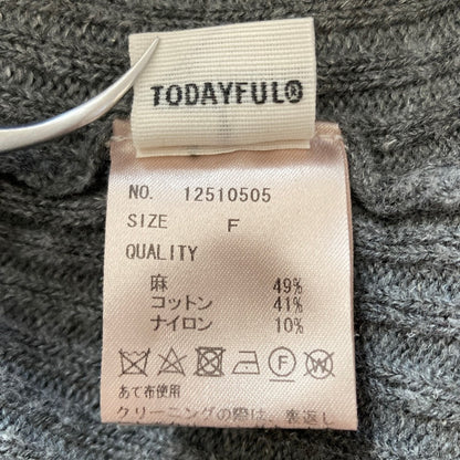トゥデイフル Boatneck Rib Knit ニットセーター