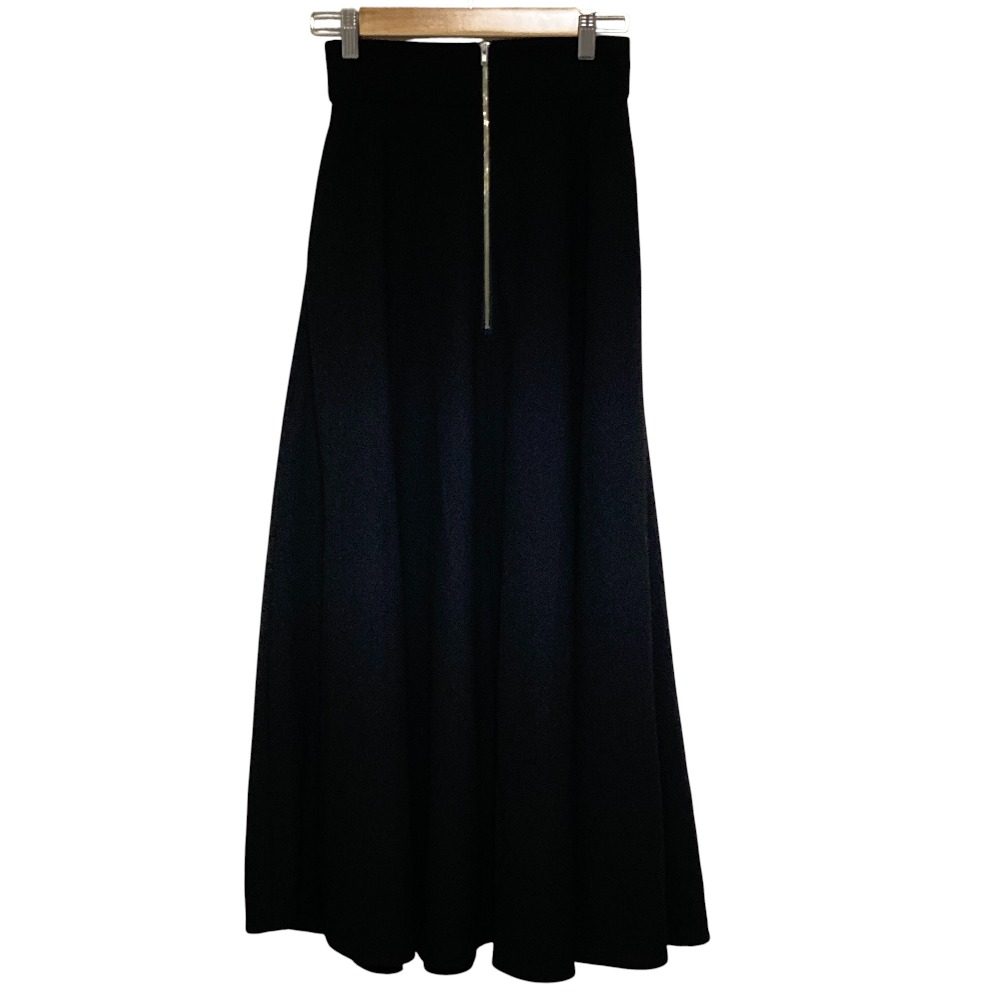 クラネ W FACE FRONT ZIP FLARE SKIRT ロングスカート