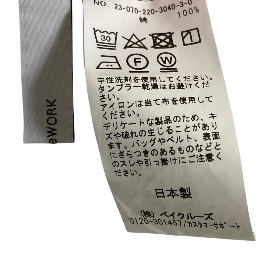 フレームワーク コットンシアーリブクルーネック長袖カットソー