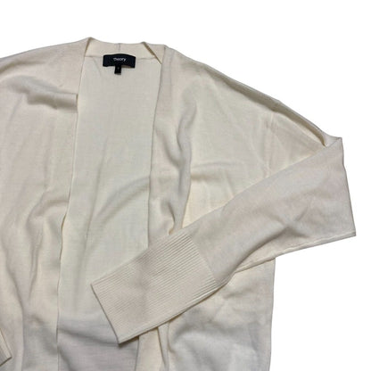 セオリー DROP SHOULDER CARDI シルキーウール ロングカーディガン