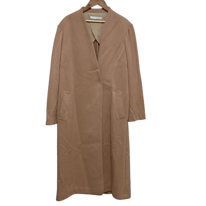 セオリーリュクス SOFT COTTON PILEノーカラーコート コットン ロングコート