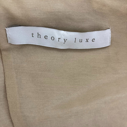 セオリーリュクス SOFT COTTON PILEノーカラーコート コットン ロングコート