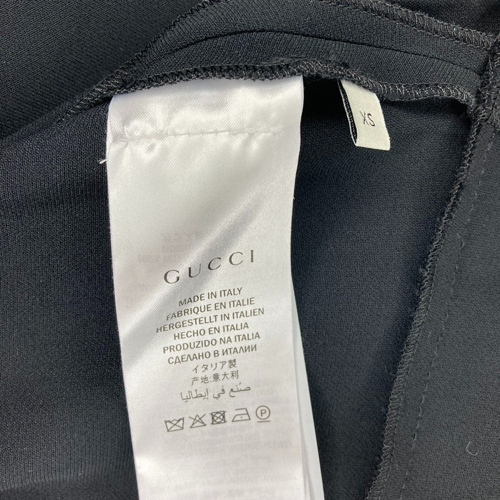 グッチ Vネックラインストーン装飾ノースリーブドレス レーヨン ワンピース