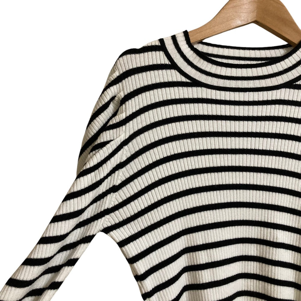 ハーリップトゥ Volume Sleeve Stripe Knit トップス ニット