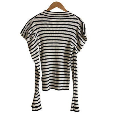 ハーリップトゥ Volume Sleeve Stripe Knit トップス ニット