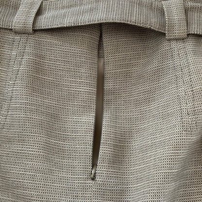 レッドヴァレンティノ レザーパイピングトラペーズスカート