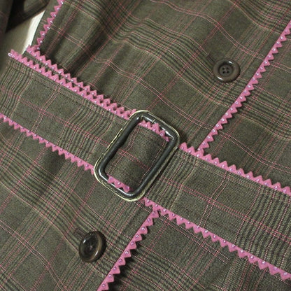 モスキーノチープアンドシック チェック柄シングルトレンチコート