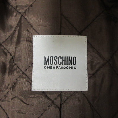 モスキーノチープアンドシック チェック柄シングルトレンチコート