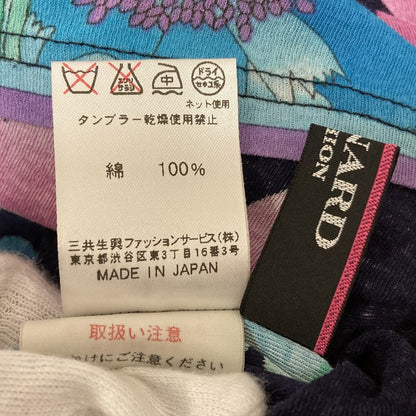 レオナールファッション ギャザーネックフラワープリントカットソー
