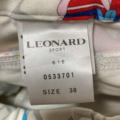 レオナールスポーツ ロゴプリントストレッチパンツ