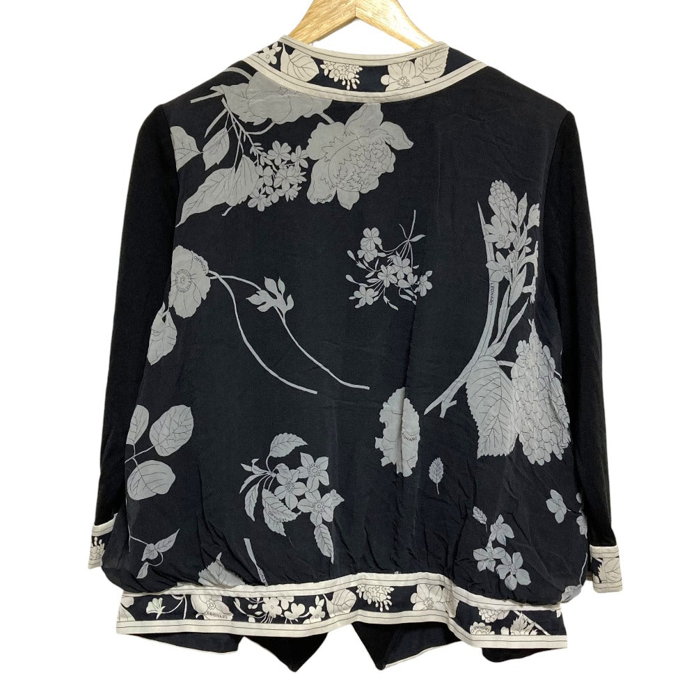 レオナールファッション フラワーシフォンカーディガン
