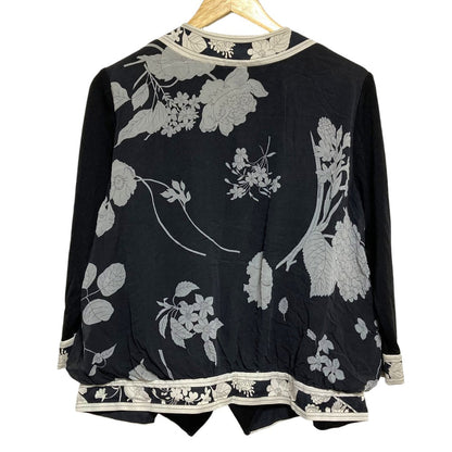 レオナールファッション フラワーシフォンカーディガン