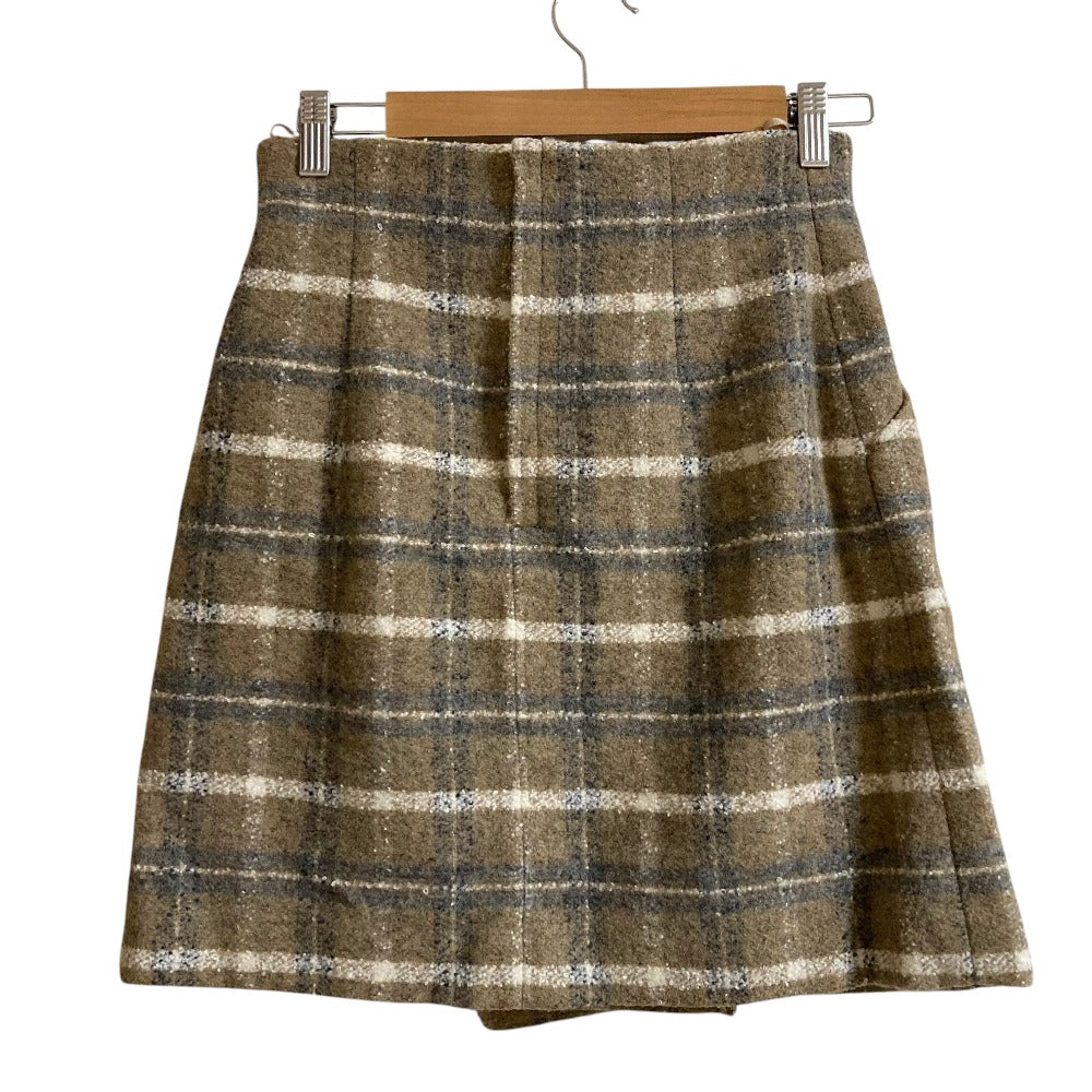 スティーブンアラン NEP CHECK MINI SKIRT ウール混スカート