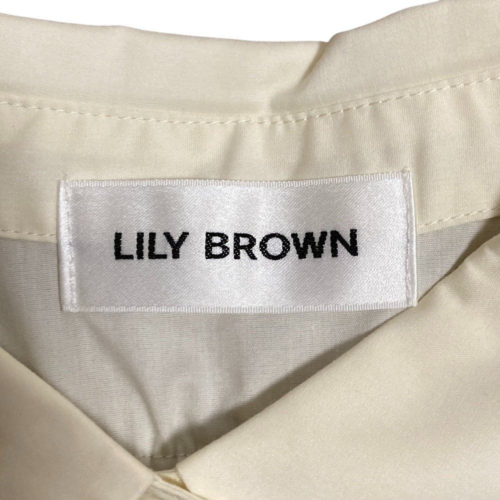 リリーブラウン シャツドッキングフリルワンピース