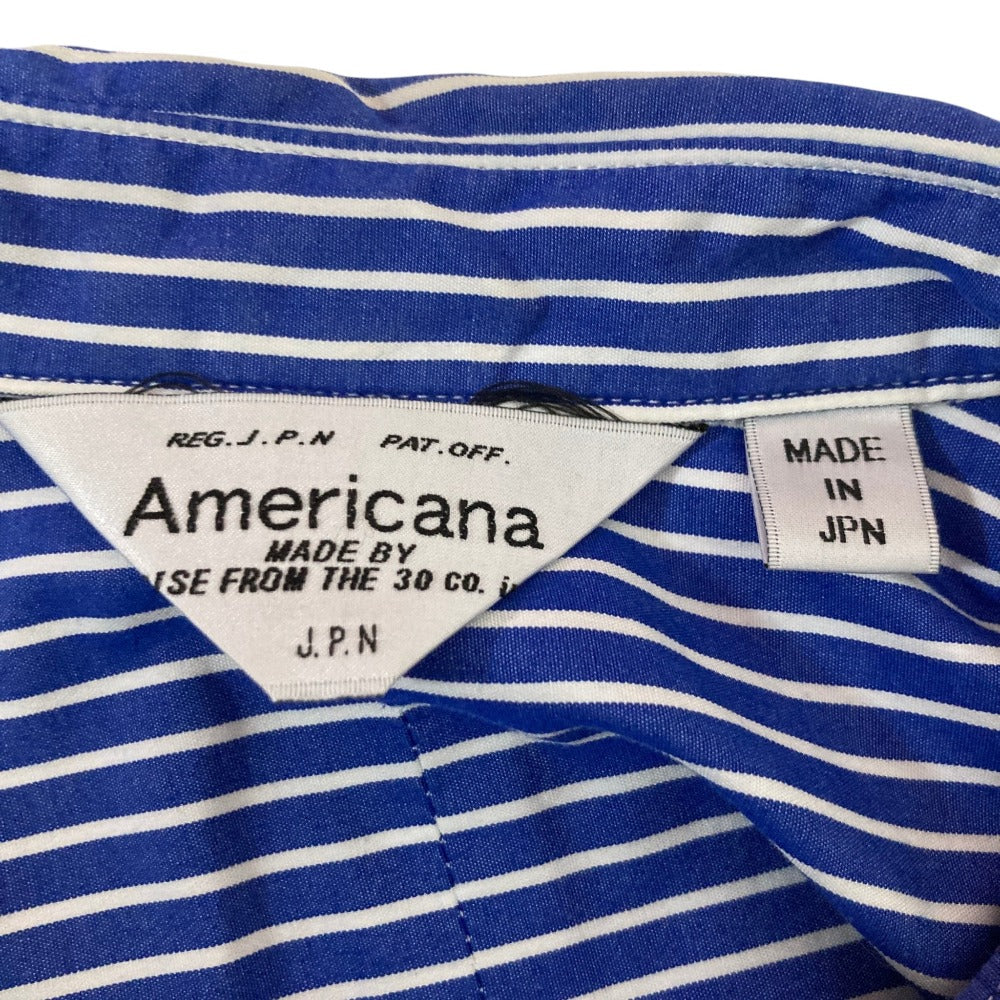 アメリカーナ ストライプロングシャツワンピース