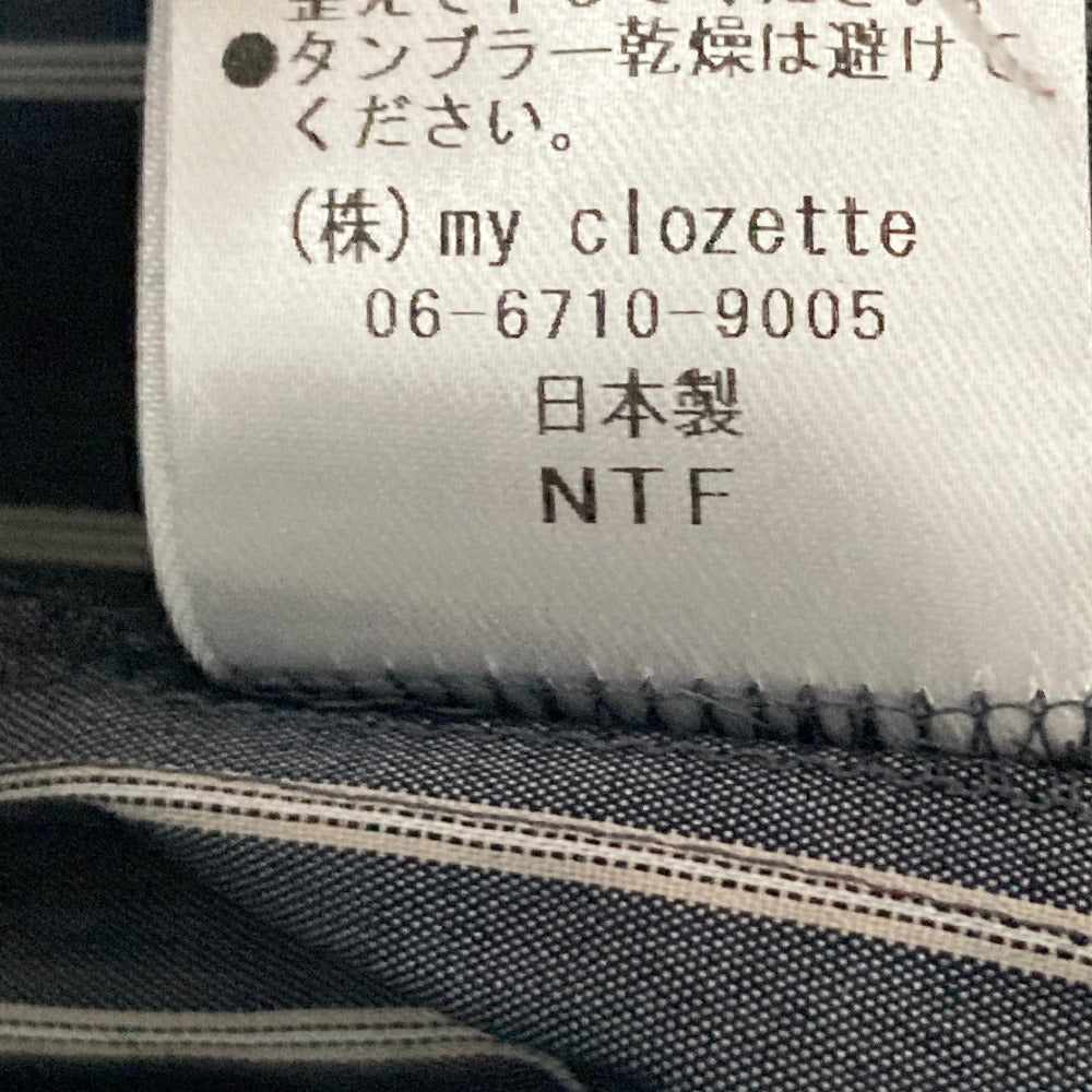 セン ストライプ コットン シャツワンピース