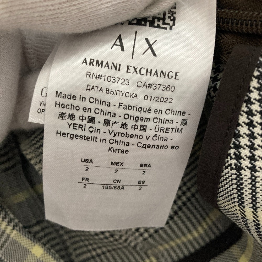 アルマーニエクスチェンジ チェックワイドパンツ