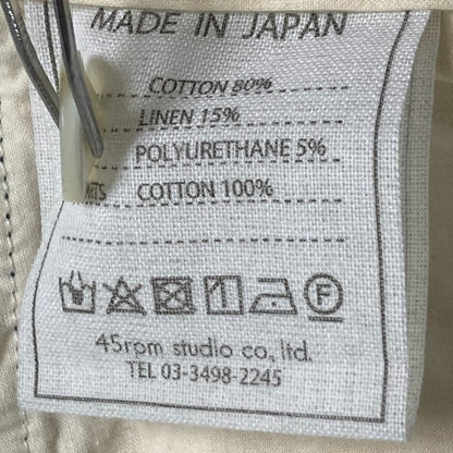 フォーティファイブアール コットンリネン スリムデニムパンツ