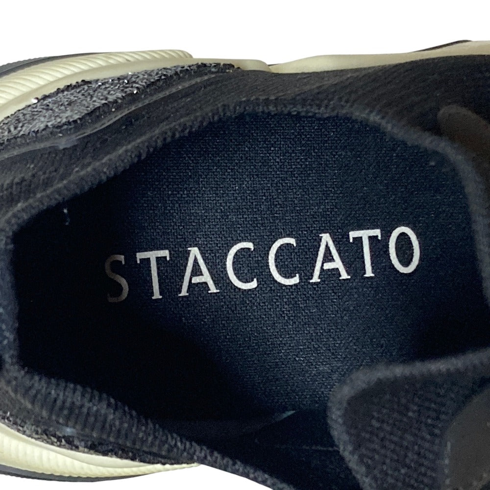 スタッカート パフィー ニットレースアップスニーカー
