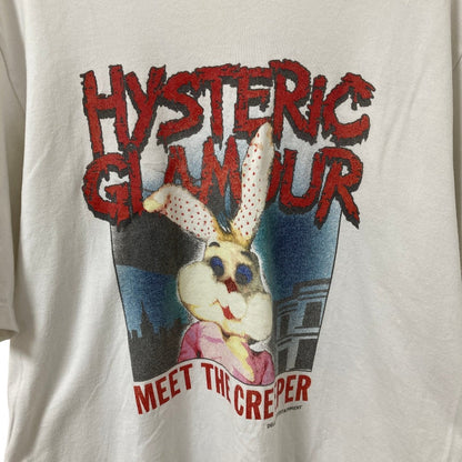 ヒステリックグラマー SCREAM BUNNYプリント コットンTシャツ