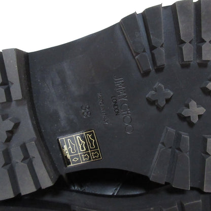 ジミーチュウ CORA FLAT CRYSTAL コンバットブーツ